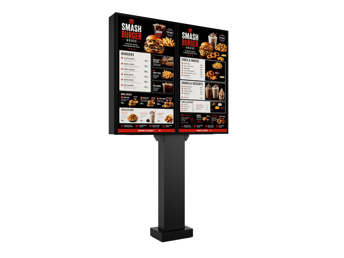 Multibrackets M Totem Pro Dual-Sided Outdoor Stand for Hisense 55" – Black | 7340234817009 Floor Stand Multibrackets