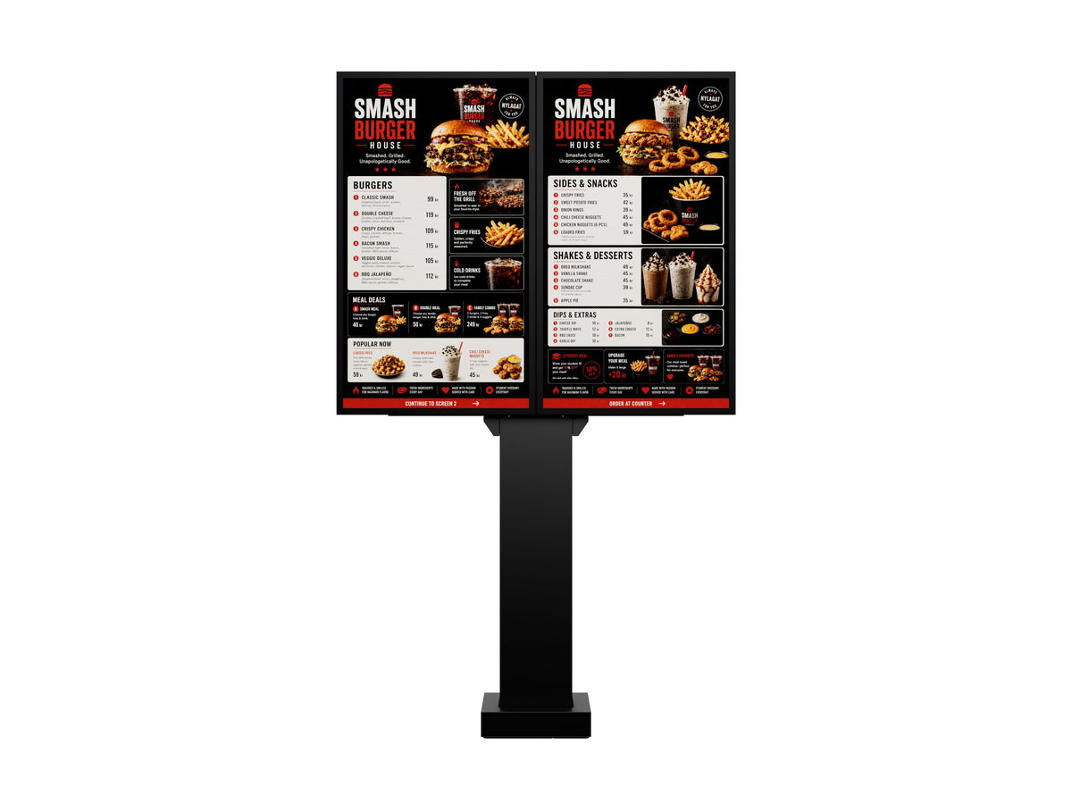 Multibrackets M Totem Pro Dual-Sided Outdoor Stand for Hisense 55" – Black | 7340234817009 Floor Stand Multibrackets