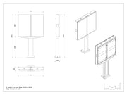 Multibrackets M Totem Pro Dual-Sided Outdoor Stand for Hisense 55" – Black | 7340234817009 Floor Stand Multibrackets