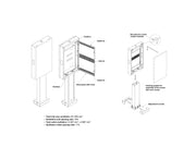 Multibrackets M Totem Pro Dual 55BDL60 – Dual 55" Outdoor Display Totem Wall Mount Bracket Multibrackets