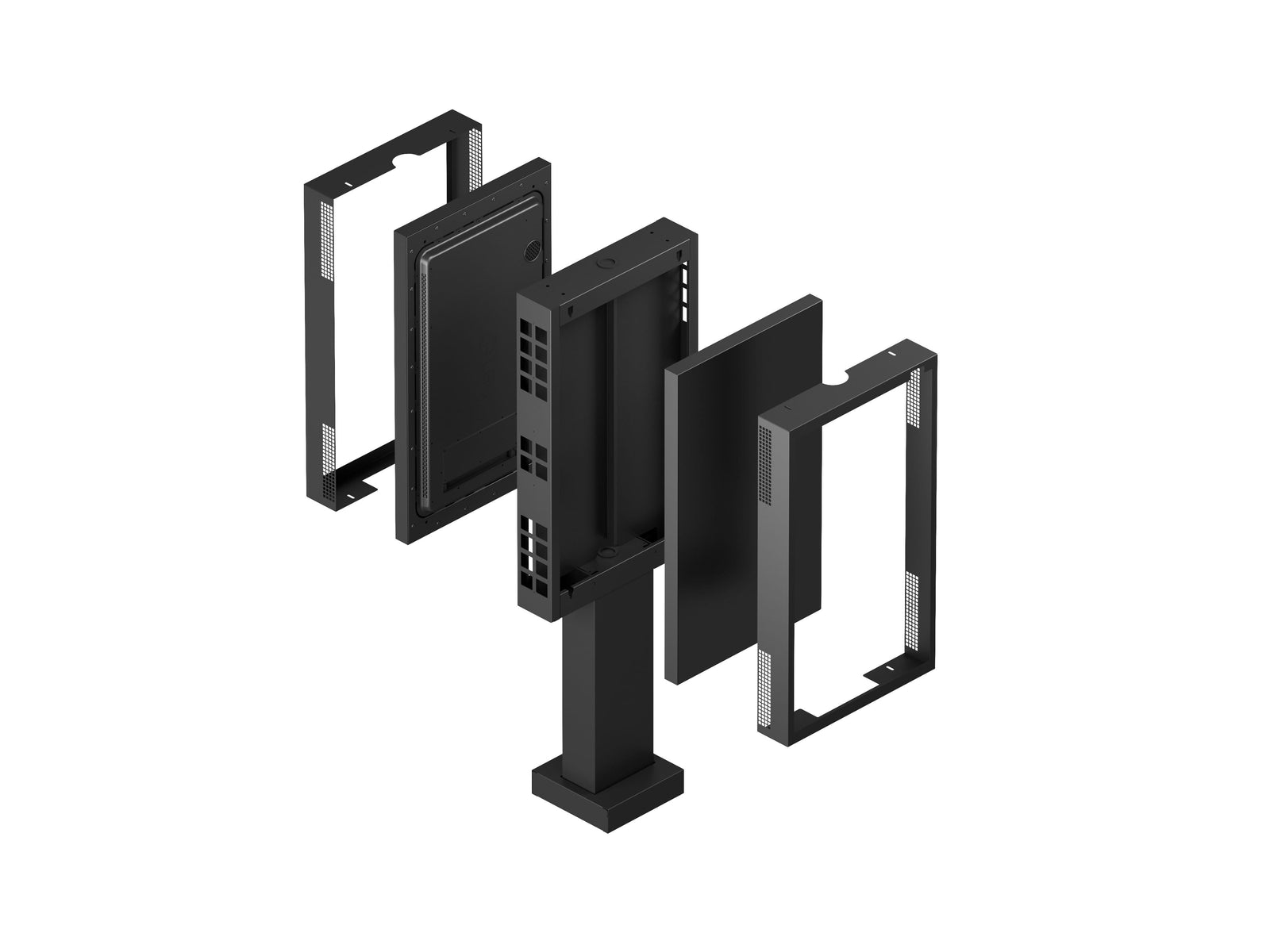 Multibrackets M Totem Pro Dual B2B 49XE4F-M – Dual 49" Outdoor Display Totem Wall Mount Bracket Multibrackets