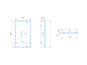 Multibrackets M Totem Pro Mid Screen OH55 A-S/DX – For 55" Outdoor Display Wall Mount Bracket Multibrackets