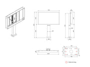 Multibrackets M Totem Pro OH85 Landscape – For 85" Outdoor Display Wall Mount Bracket Multibrackets