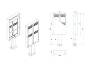 Multibrackets M Totem Pro Single OH75A – For 75" Outdoor Display Wall Mount Bracket Multibrackets