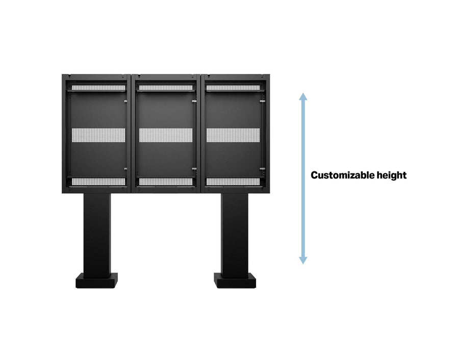 Multibrackets M Totem Pro Triple 55BDL60 – Triple 55" Outdoor Display Totem Multibrackets Outdoor Wall Mount Brackets Multibrackets