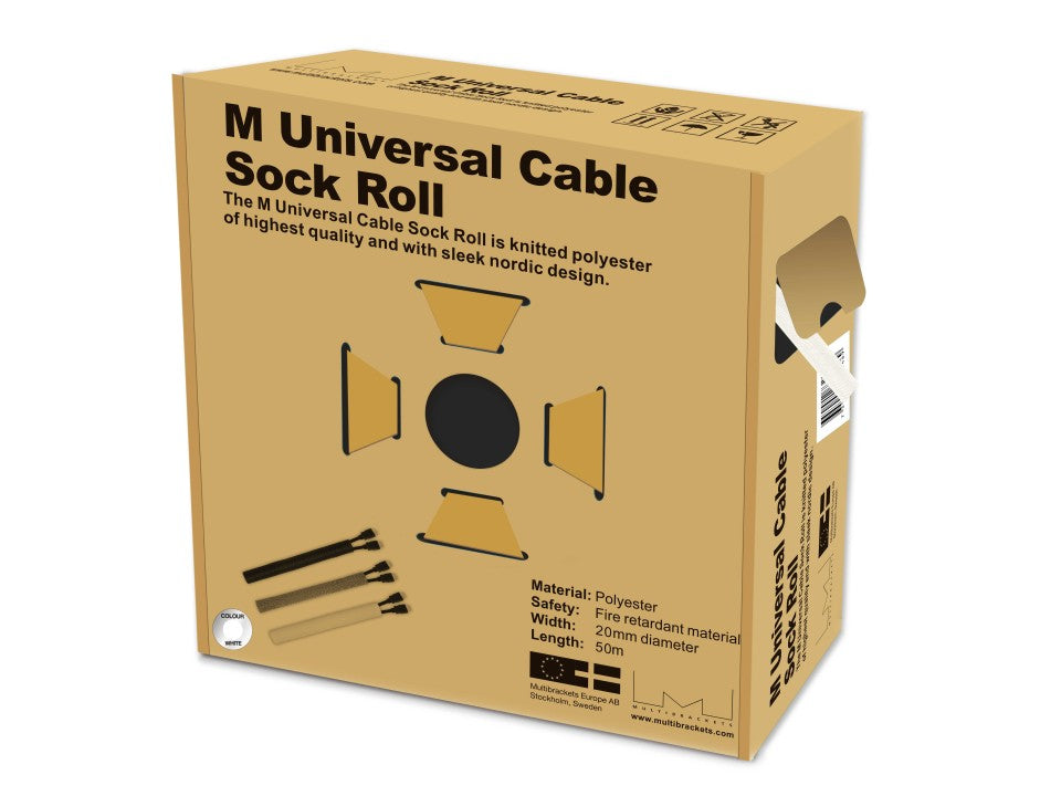 Multibrackets M Universal 50m Cable Sock Roll 20-40mm - White | 7350022732469