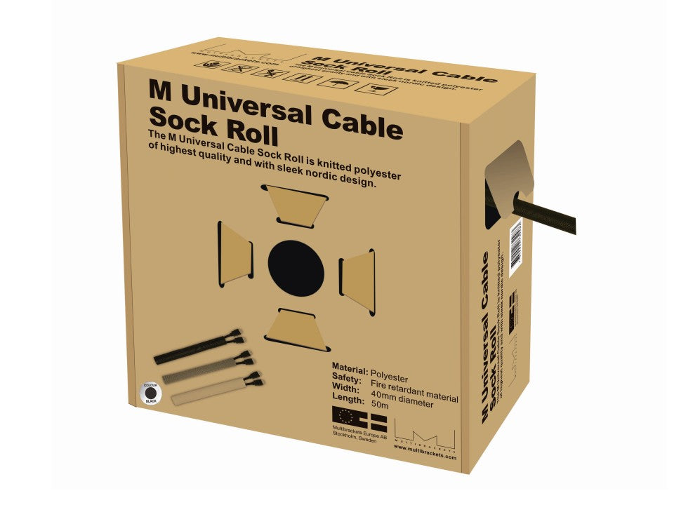 Multibrackets M Universal 50m Cable Sock Roll 40-80mm - Black | 7350022732483