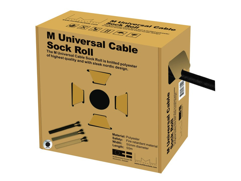 Multibrackets M Universal 50m Cable Sock Roll 55-110mm - Black | 7350022732520