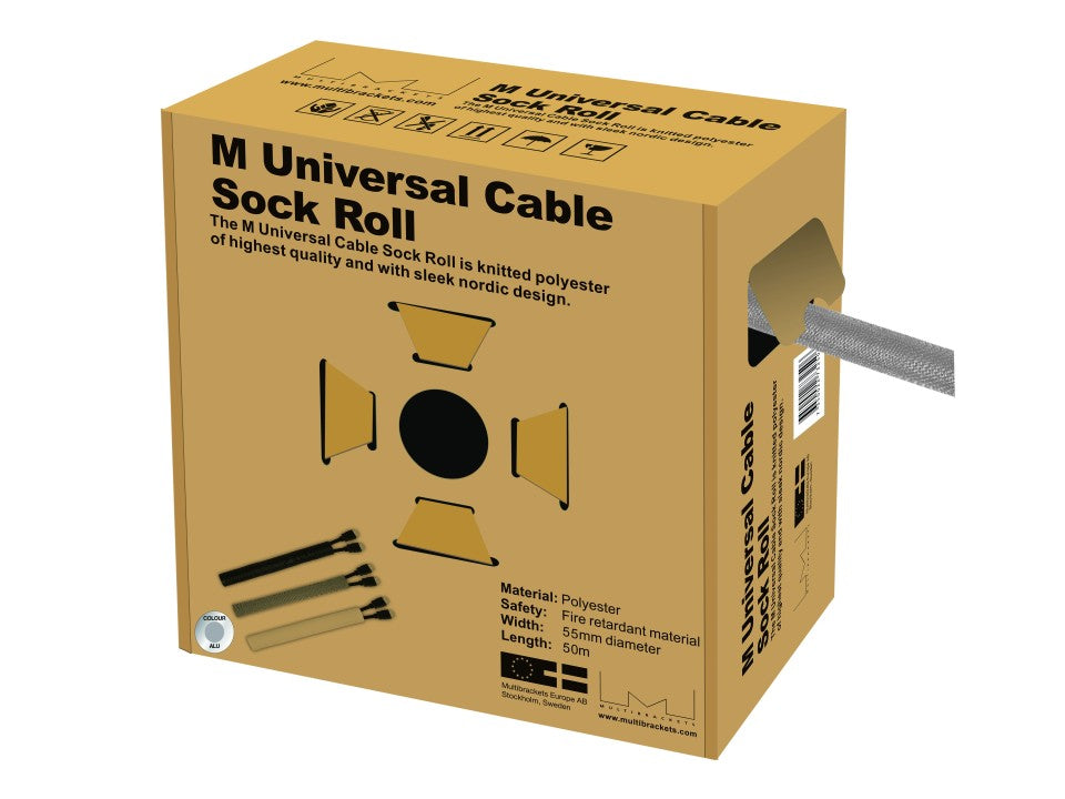 Multibrackets M Universal 50m Cable Sock Roll 55-110mm - Silver | 7350022732506
