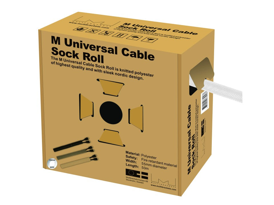 Multibrackets M Universal 50m Cable Sock Roll 55-110mm - White | 7350022732537