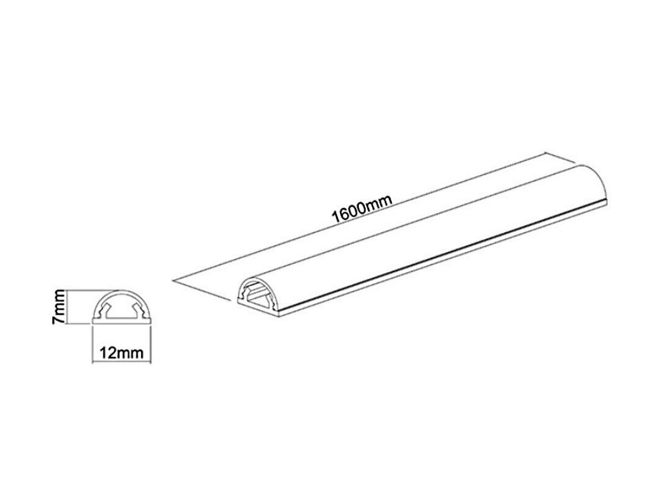 Multibrackets M Universal Cable Cover 1100mm - Black | 7350022731226