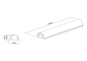 Multibrackets M Universal Cable Cover 1100mm 33mm - Aluminium | 7350022731271