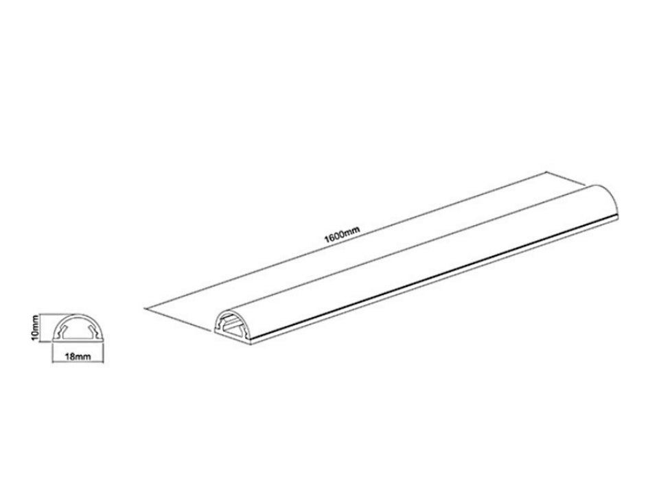 Multibrackets M Universal Cable Cover 1600mm - White | 7350022731264