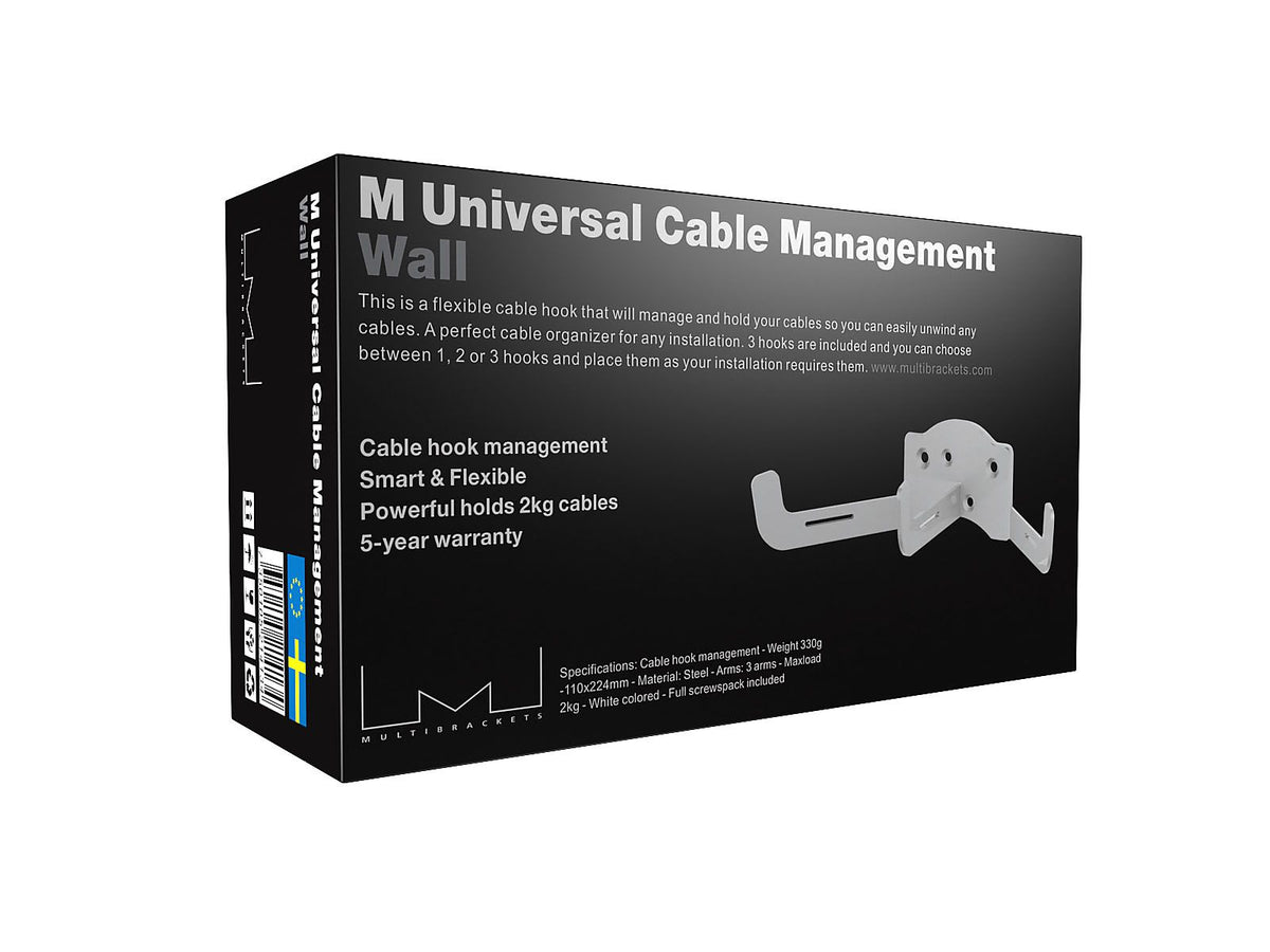 Multibrackets M Universal Cable Management Wall – White | 7350105214134