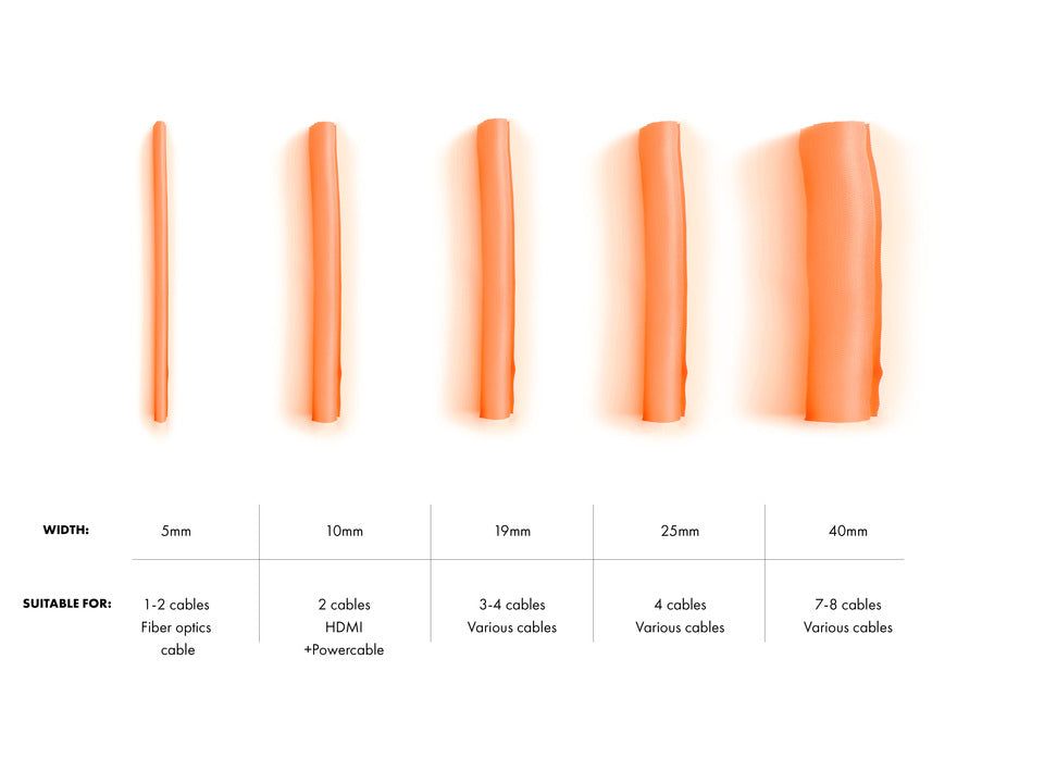 Multibrackets M Universal Cable Sock Self Wrap 19mm 25m - Orange | 7350073734474