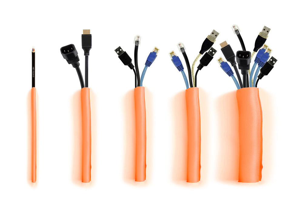 Multibrackets M Universal Cable Sock Self Wrap 25mm 25m - Orange | 7350073734511