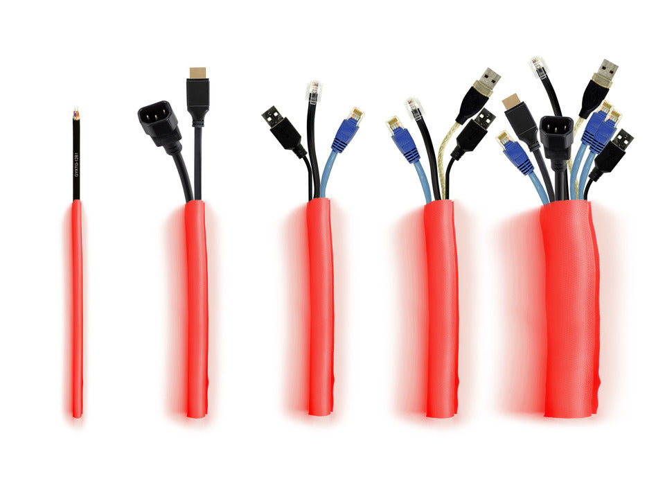 Multibrackets M Universal Cable Sock Self Wrap 5mm 25m - Red | 7350073734412