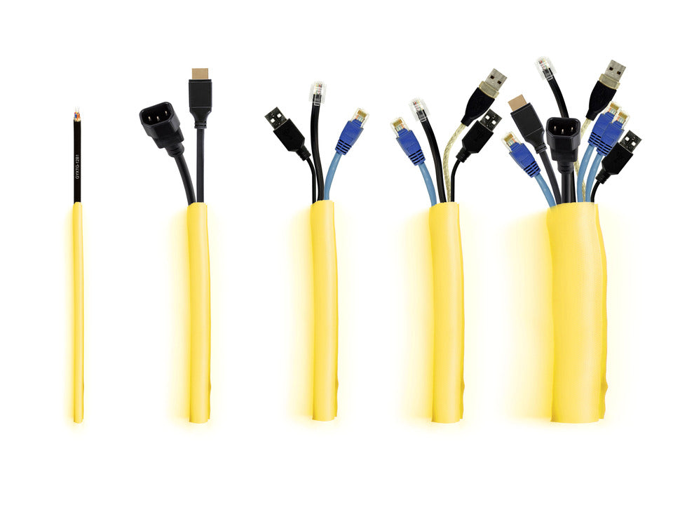 Multibrackets M Universal Cable Sock Self Wrap 5mm 25m - Yellow | 7350073734382