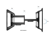 Multibrackets M Universal Flexarm Dual Full Motion Wall Mount for 42"–100" Screens | 7350105212864