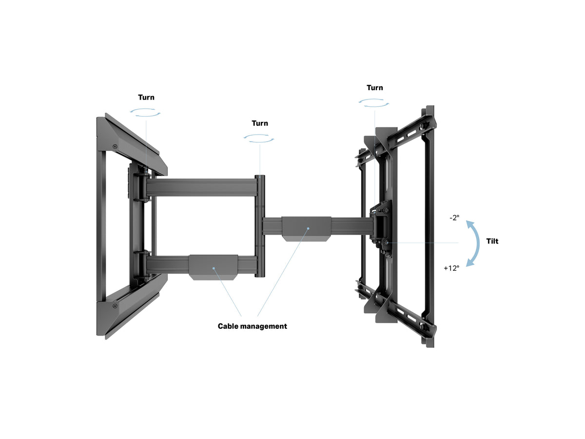 Multibrackets M Universal Flexarm Single Full Motion Wall Mount for 40"–70" Screens | 7350105212857