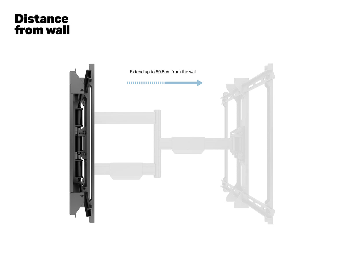 Multibrackets M Universal Flexarm Single Full Motion Wall Mount for 40"–70" Screens | 7350105212857