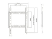 Multibrackets M Universal HD Portrait Wall Mount for 60"–100" Screens | 7350073738830 Wall Mount Bracket Multibrackets