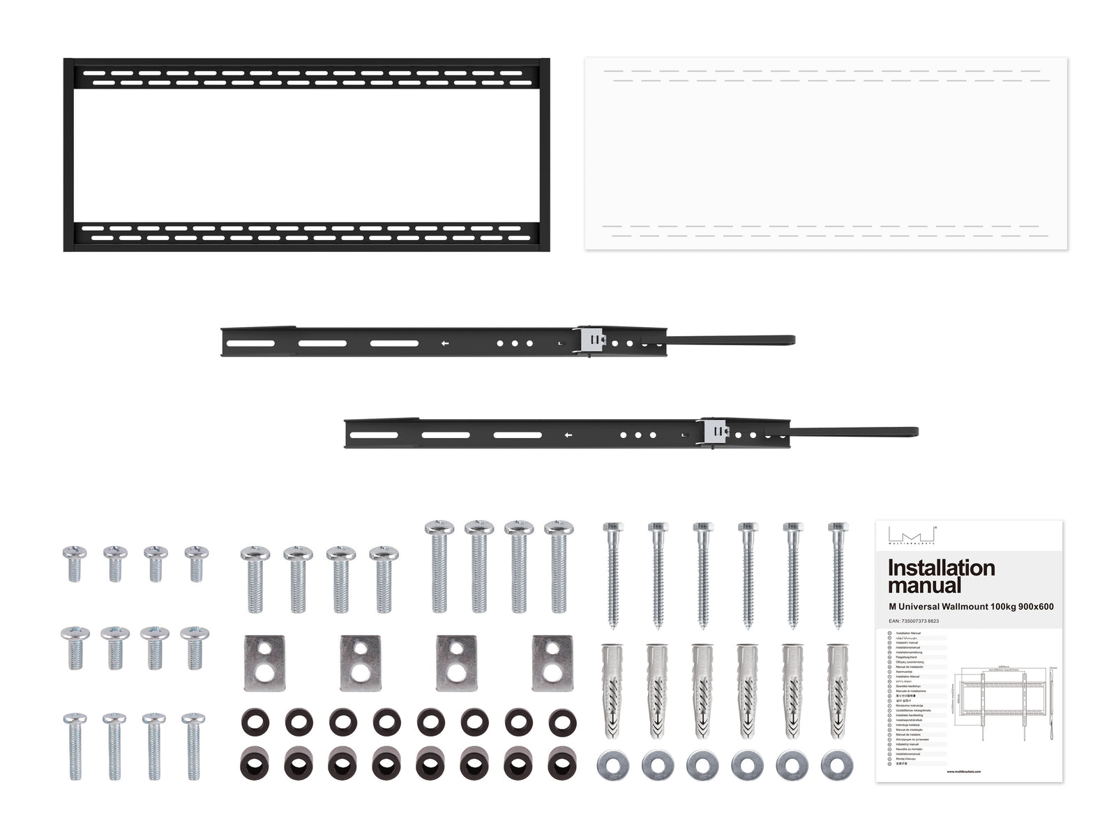 Multibrackets M Universal HD Wall Mount for 60"–100" Screens | 7350073738823 Wall Mount Bracket Multibrackets