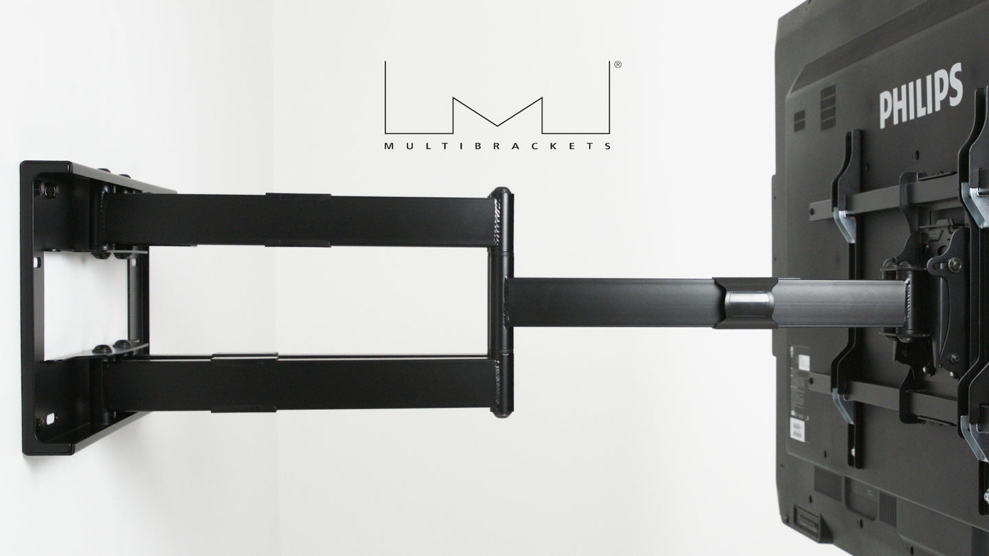 Multibrackets M Universal Long Reach Dual Arm TV Wall Mount - 50" to 86" Screen Wall Mount Bracket Multibrackets