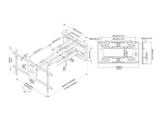 Multibrackets M Universal Long Reach Dual Arm TV Wall Mount - 50" to 86" Screen Wall Mount Bracket Multibrackets