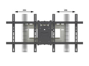 Multibrackets M Universal Long Reach Dual Arm TV Wall Mount - 50" to 86" Screen Wall Mount Bracket Multibrackets