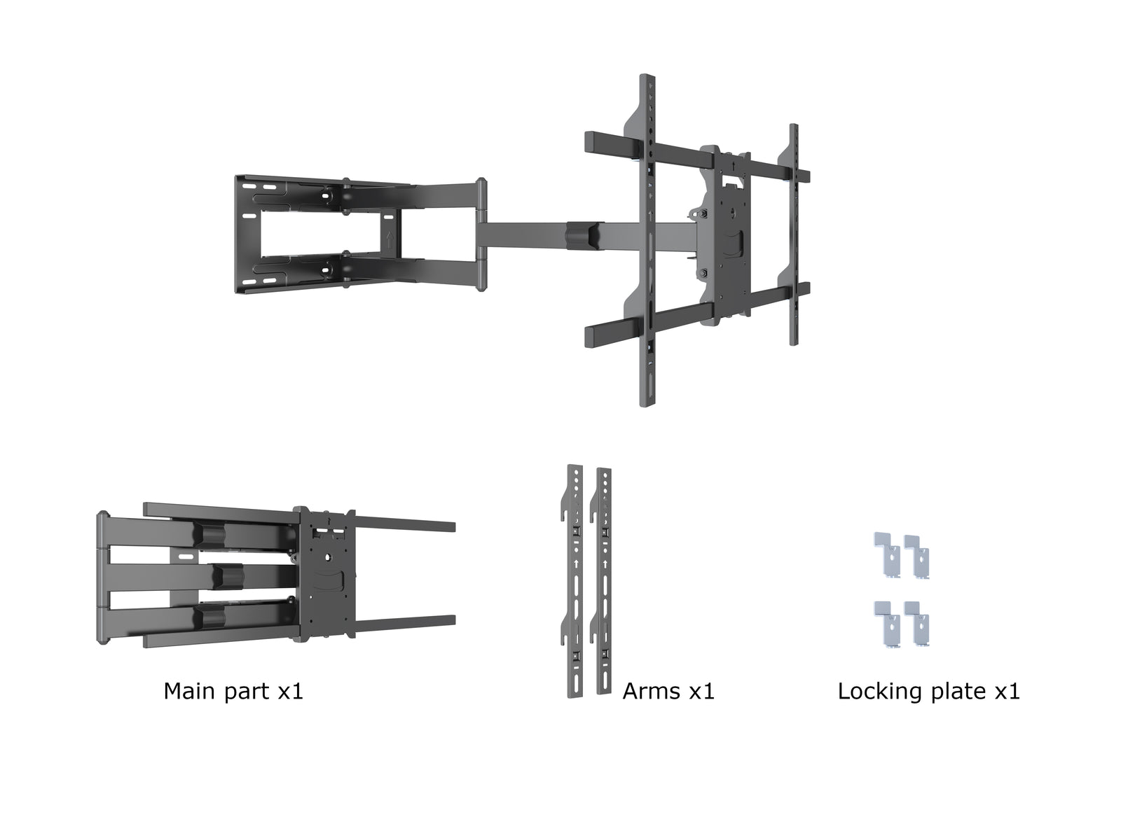 Multibrackets M Universal Long Reach Full Motion Wall Mount 42"–75" Screens | 7350073736539