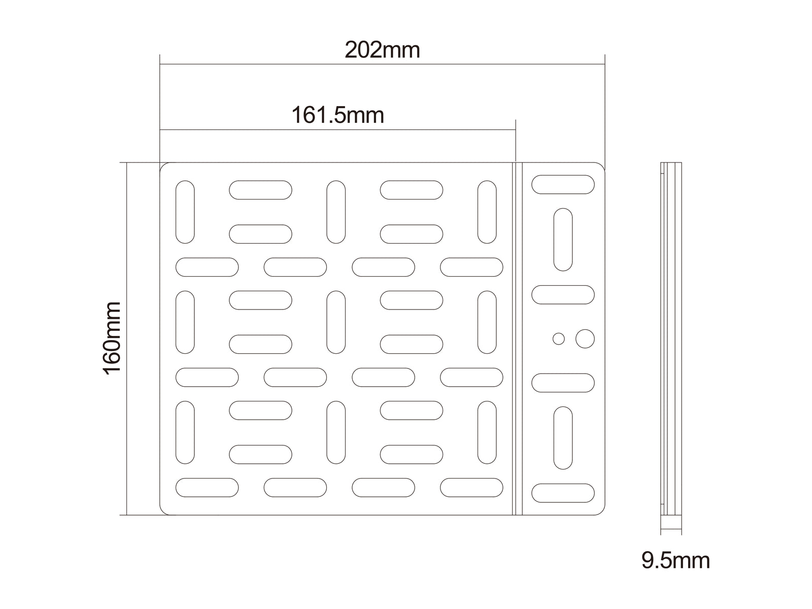 Multibrackets M Universal Media Mount Small Slide-Out AV Storage | 7350105218453 Mount Accessories Multibrackets