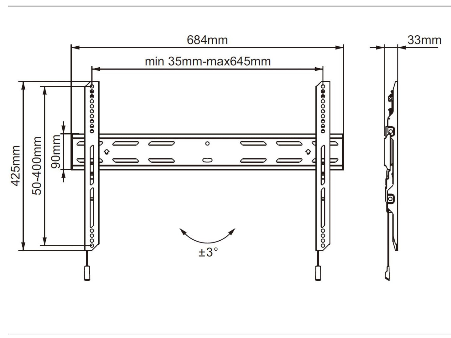 Multibrackets M Universal Outdoor Fixed Wall Mount for 40"–75" Screens | 7350073736683