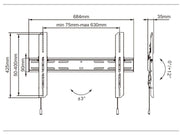 Multibrackets M Universal Outdoor Tilt Wall Mount for 40"–75" Screens | 7350073736690