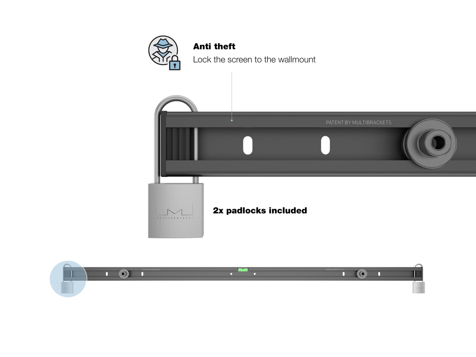 Multibrackets M Universal Public Wall Mount Large for 55"–85" Screens | 7350022734173