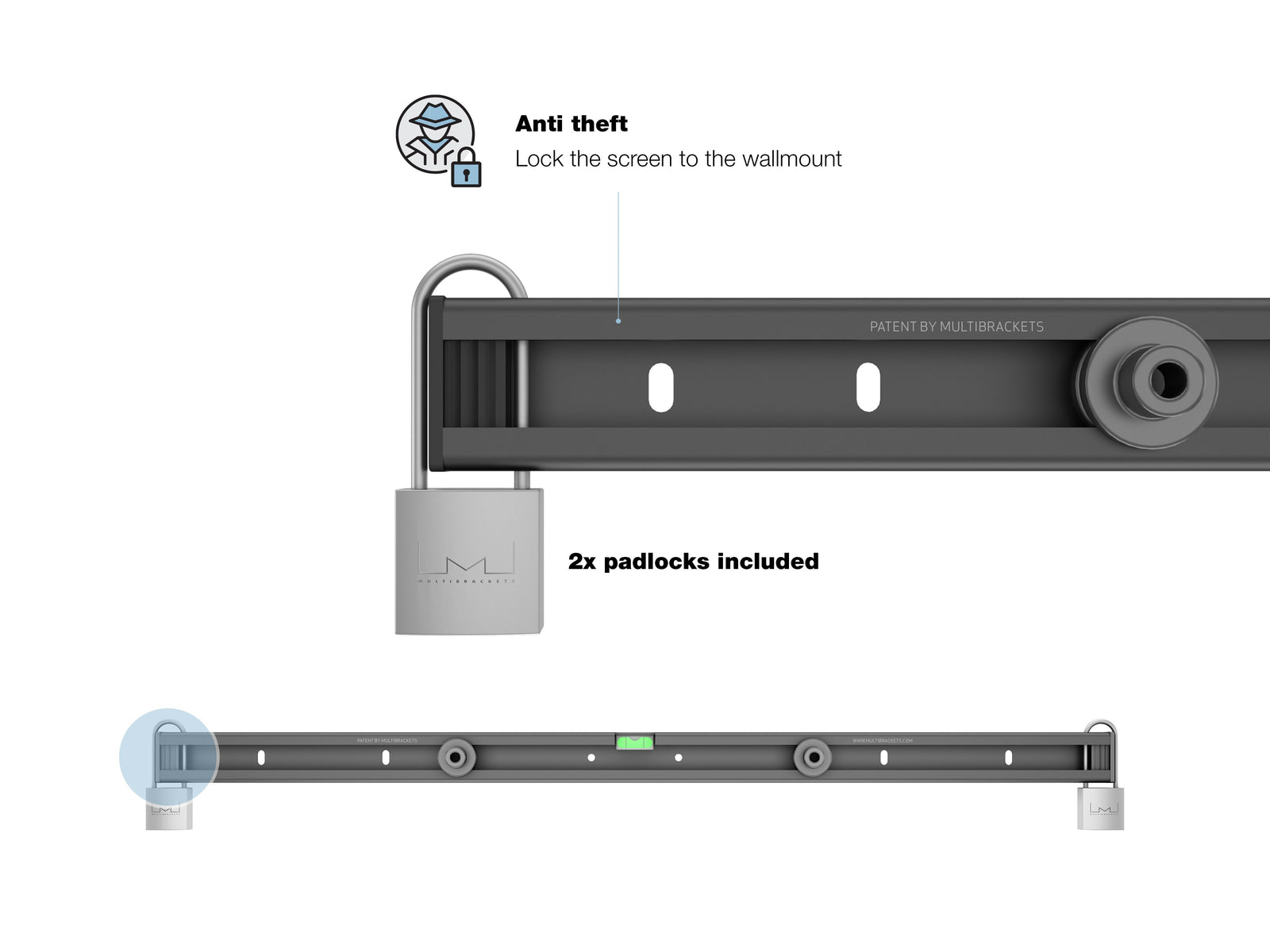 Multibrackets M Universal Public Wall Mount Medium for 40"–75" Screens | 7350022734166