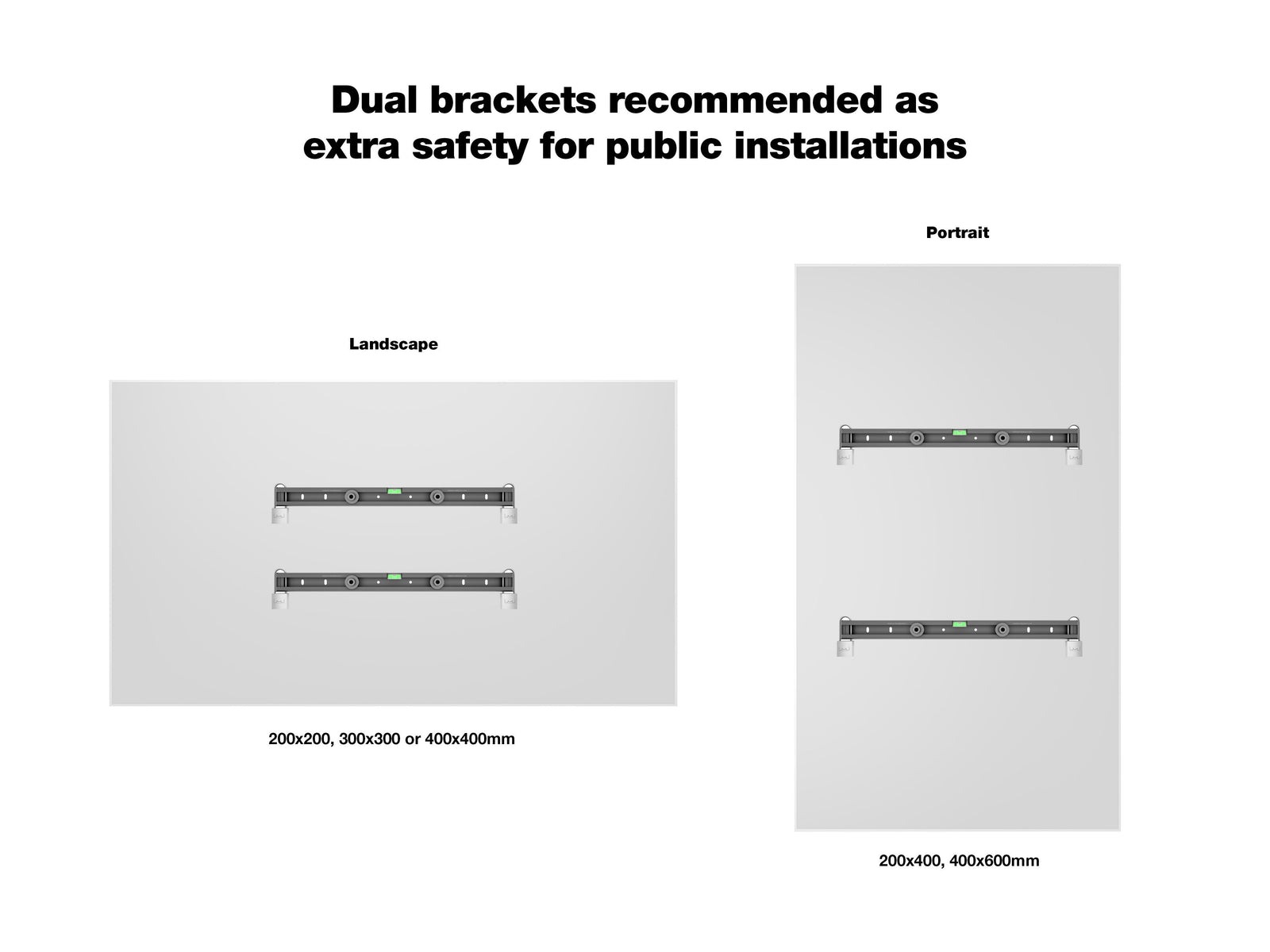 Multibrackets M Universal Public Wall Mount Small for 32"–65" Screens | 7350022734159