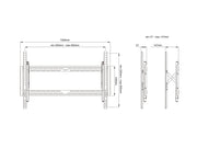 Multibrackets M Universal Push-Out 900 TV Wall Mount VESA 900x600 – Black | 7340234814961 Wall Mount Bracket Multibrackets