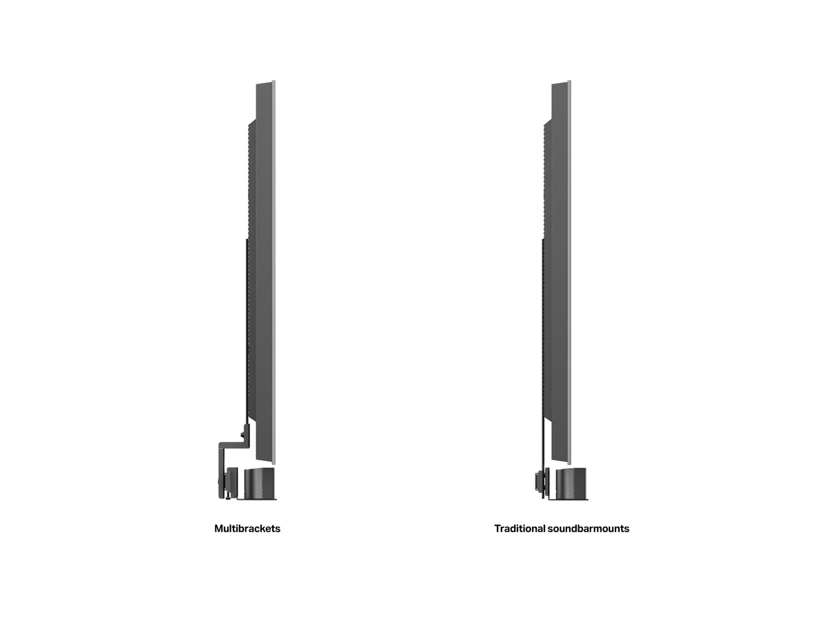Multibrackets M Universal Soundbar & Videobar Mount 55–86" – Black | 7350073730117 Speaker Mount Multibrackets
