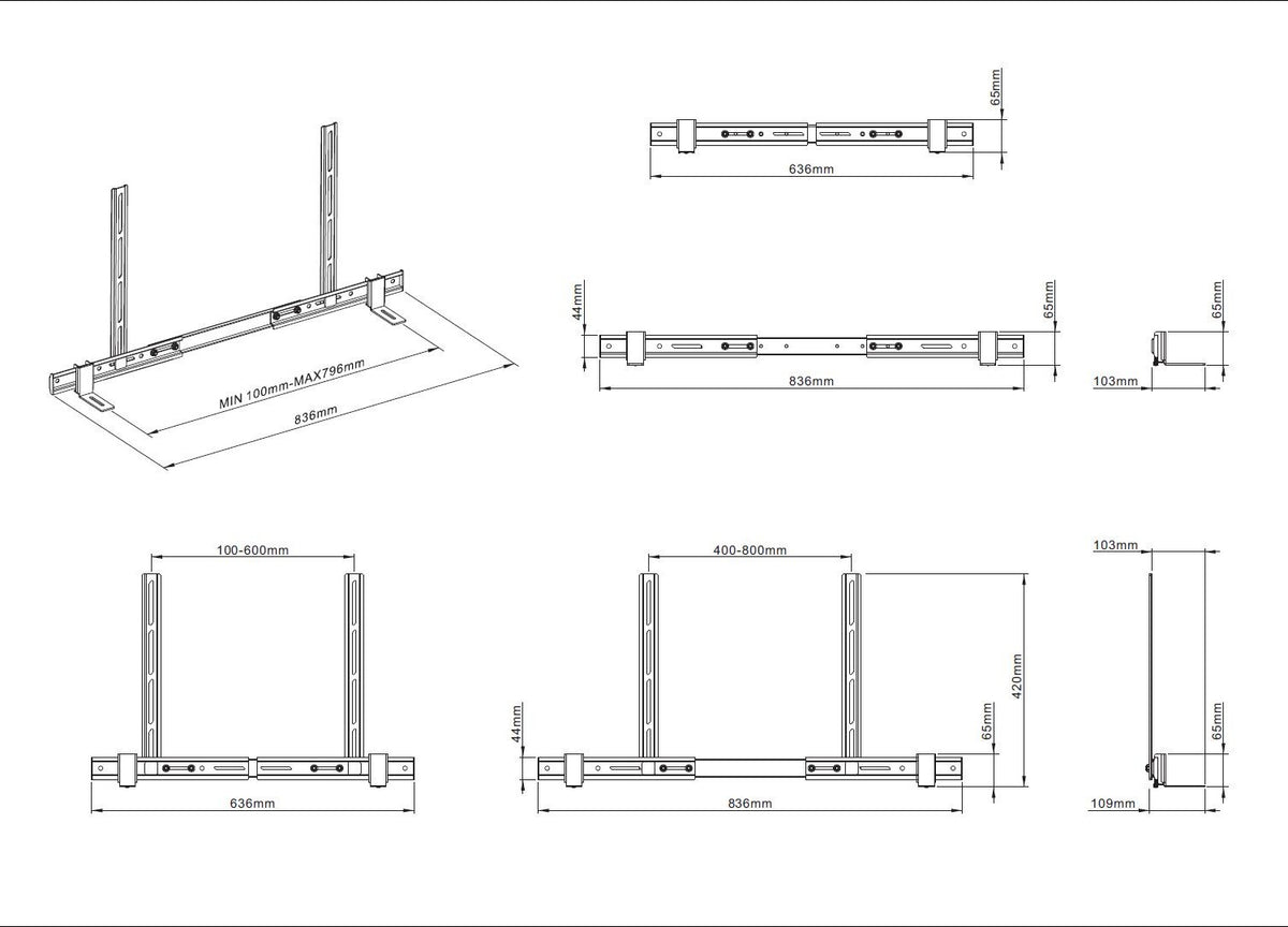Multibrackets M Universal Soundbar & Videobar Mount for 55"–86" Screens | 7350073737895