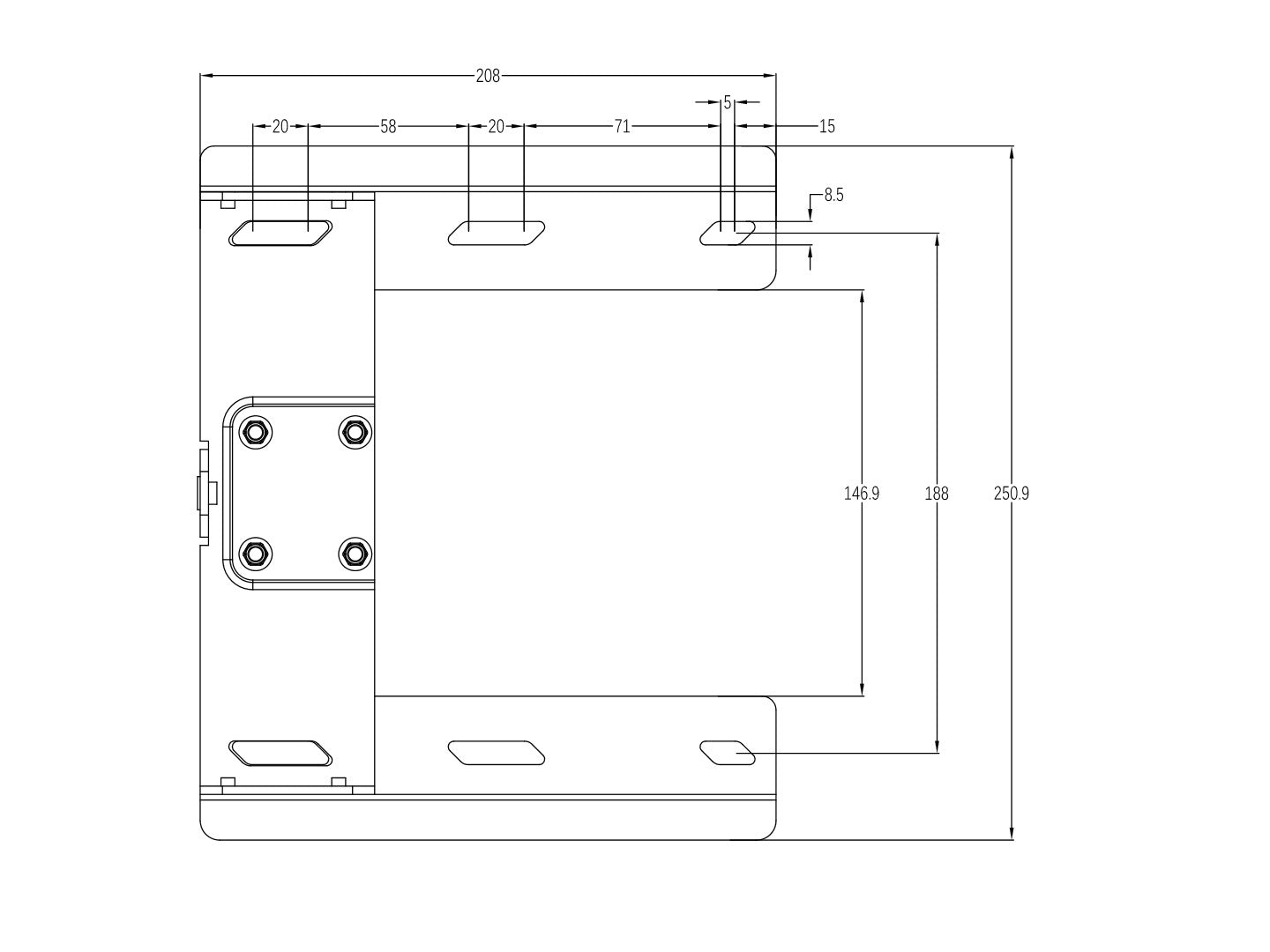 Multibrackets M Universal Swing Arm Full Motion Wall Mount for 26"–47" Screens | 7350022736214 Wall Mount Bracket Multibrackets