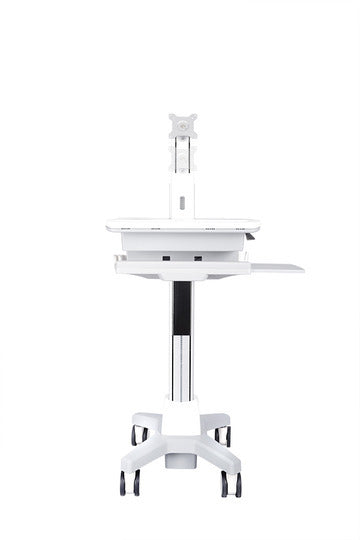 Multibrackets M Universal Workstation Cart DT for Screens up to 27" - Silver & White | 7350073730773 Workstation Cart Multibrackets