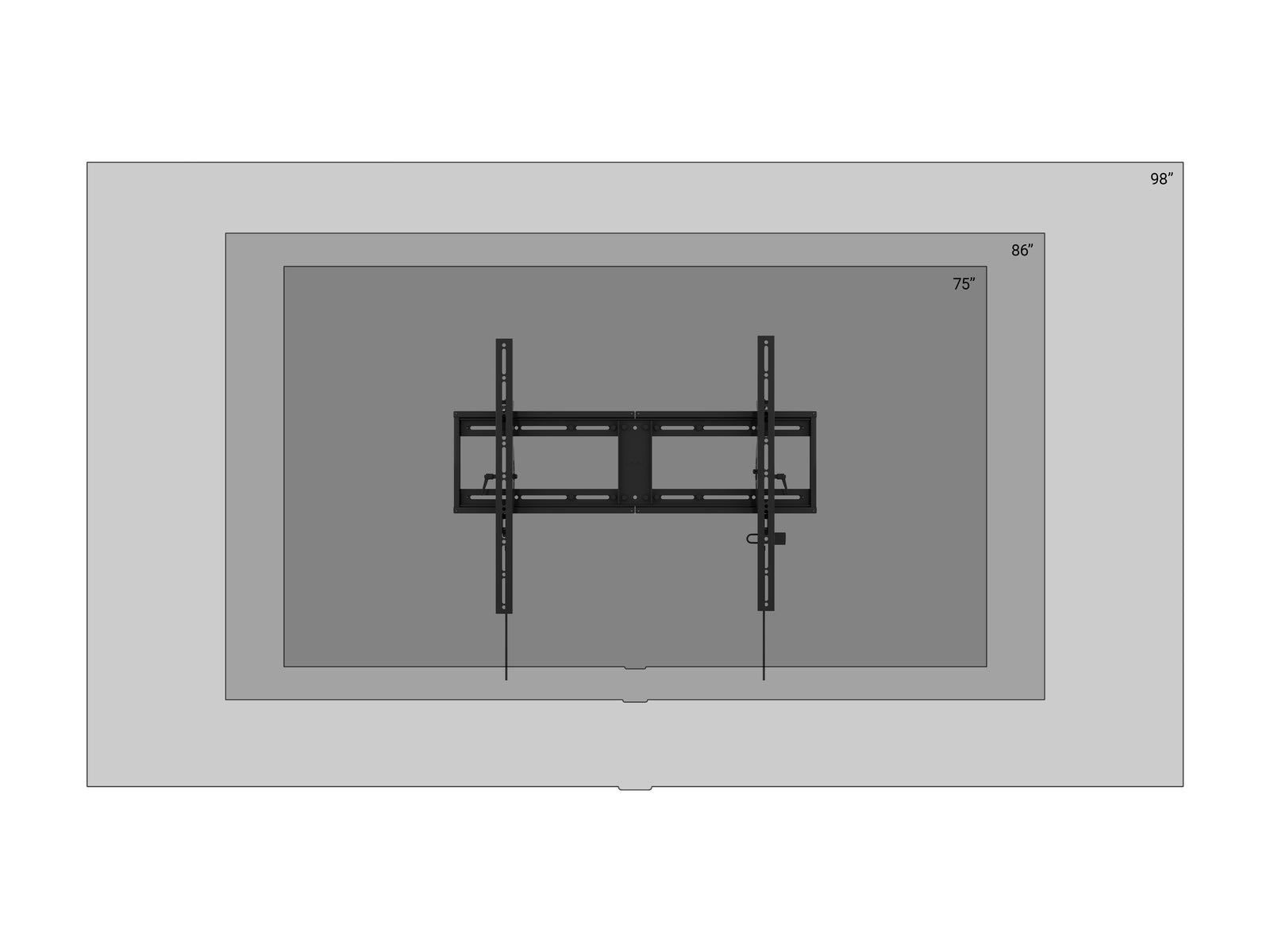 Multibrackets M Universal X-Large Tilt Wall Mount for 65"–140" Screens | 7350022738447