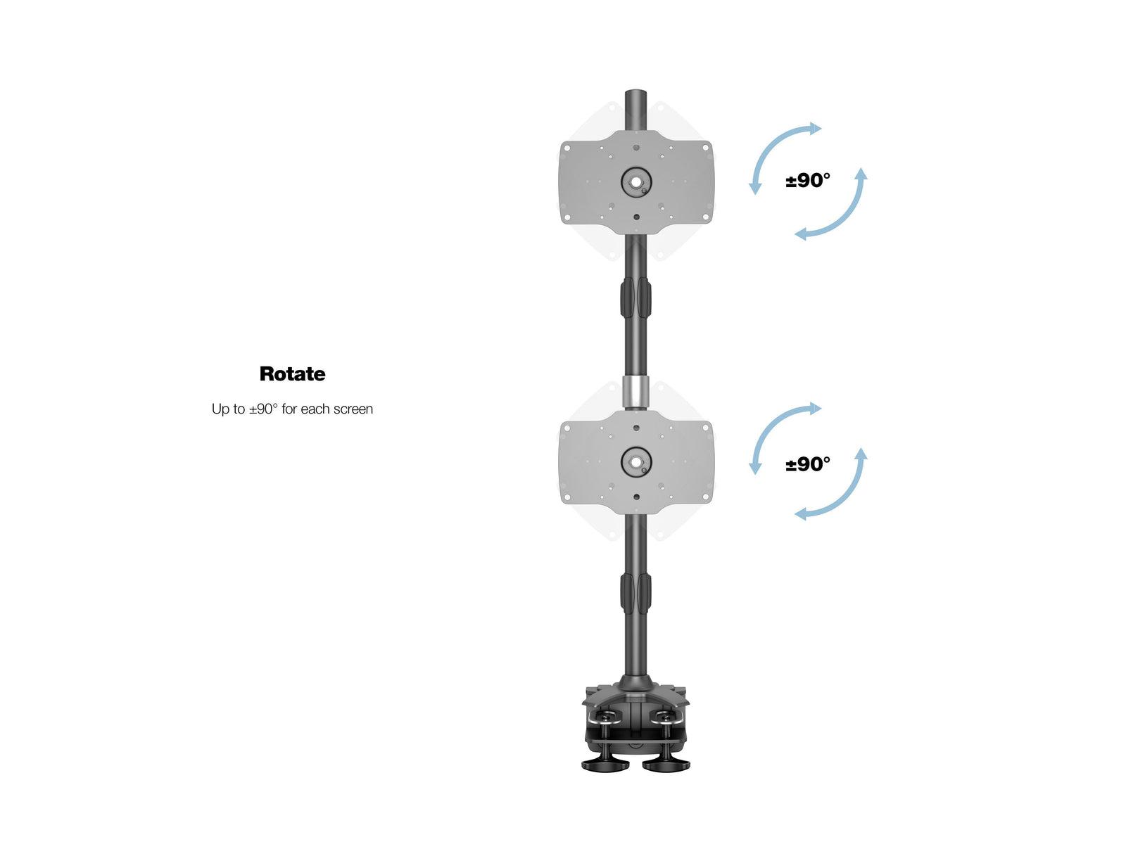 Multibrackets M VESA 6-Screen Vertical Desk Clamp Mount for 24"–34" Monitors | 7350105212741