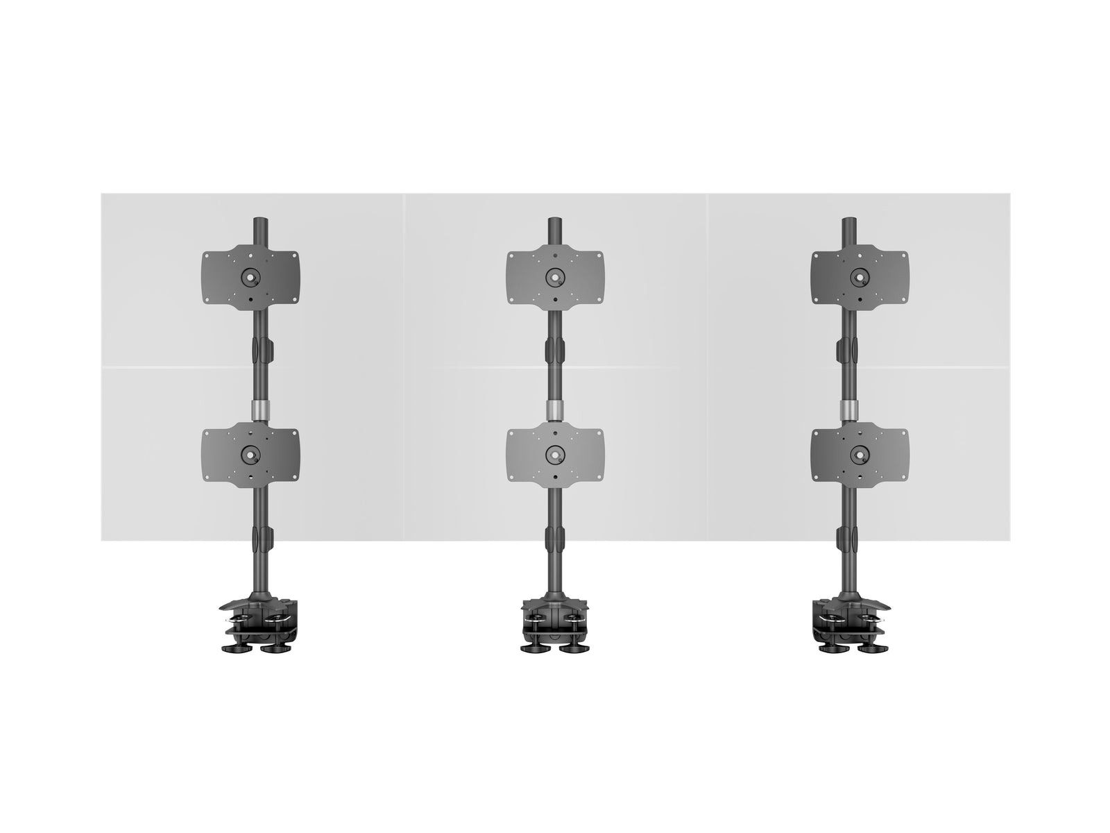 Multibrackets M VESA 6-Screen Vertical Desk Clamp Mount for 24"–34" Monitors | 7350105212741
