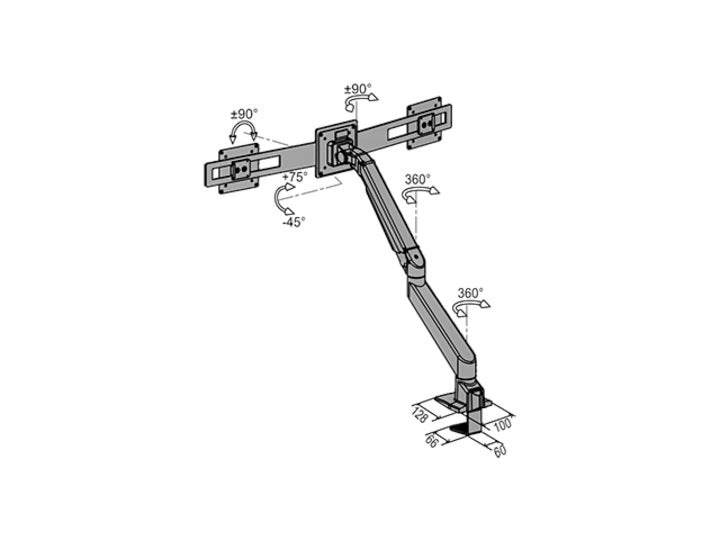 Multibrackets M VESA 75/100 Duo Quick Release Plate for Dual Monitors | 7350073730711 Mount Accessories Multibrackets