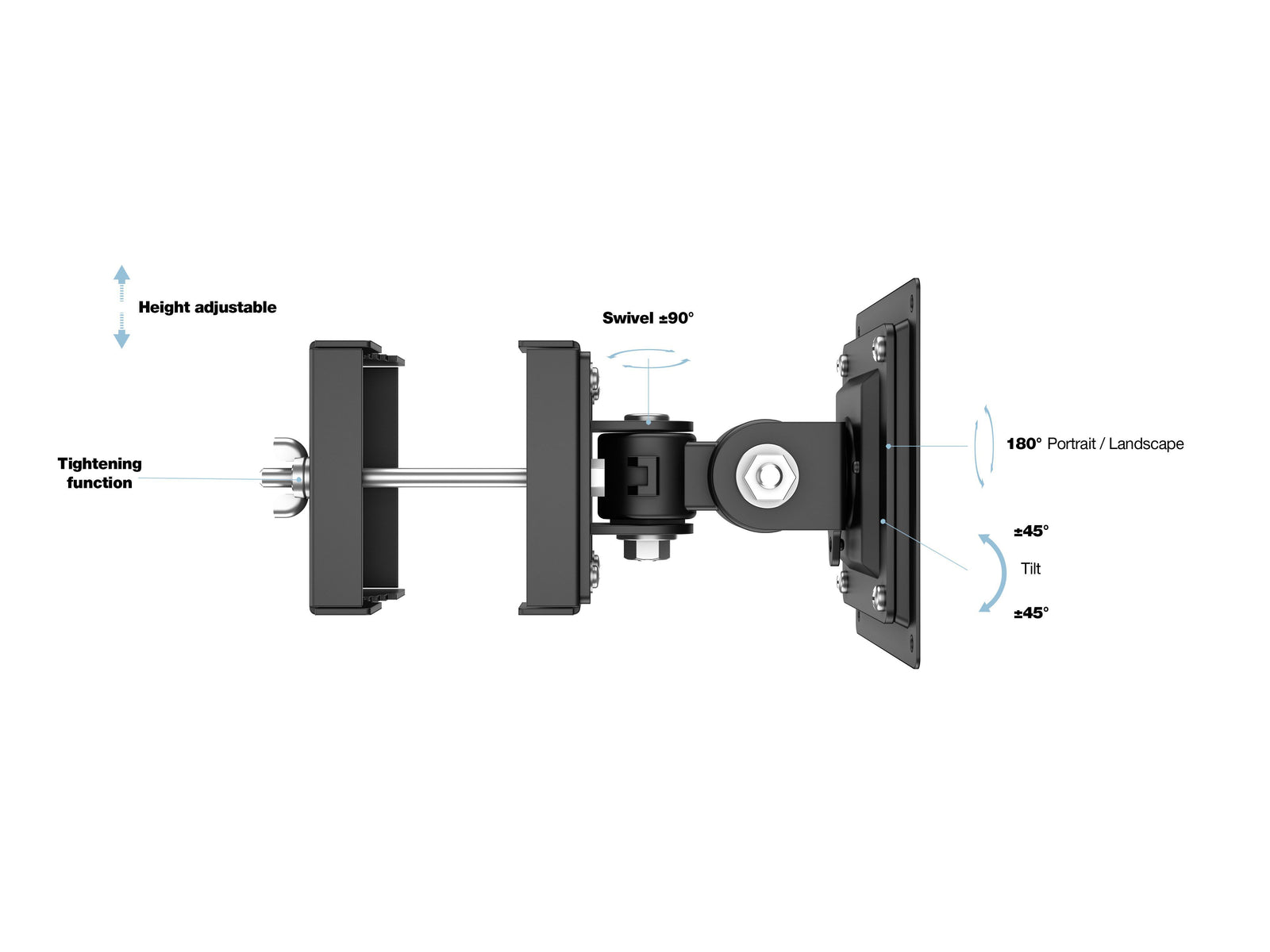 Multibrackets M VESA Adjustable Monitor Pole Mount for 15"–32" Screens | 7350105212659