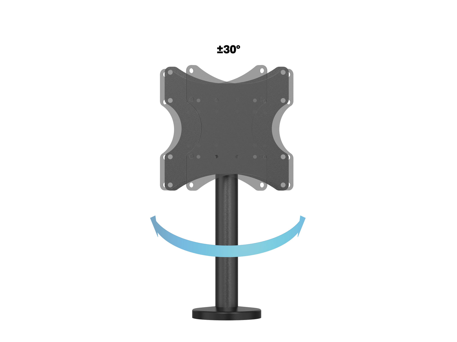 Multibrackets M VESA Bolt Down Tabletop TV Mount for 23"–43" Screens | 7350105214400 Mount Stand Multibrackets