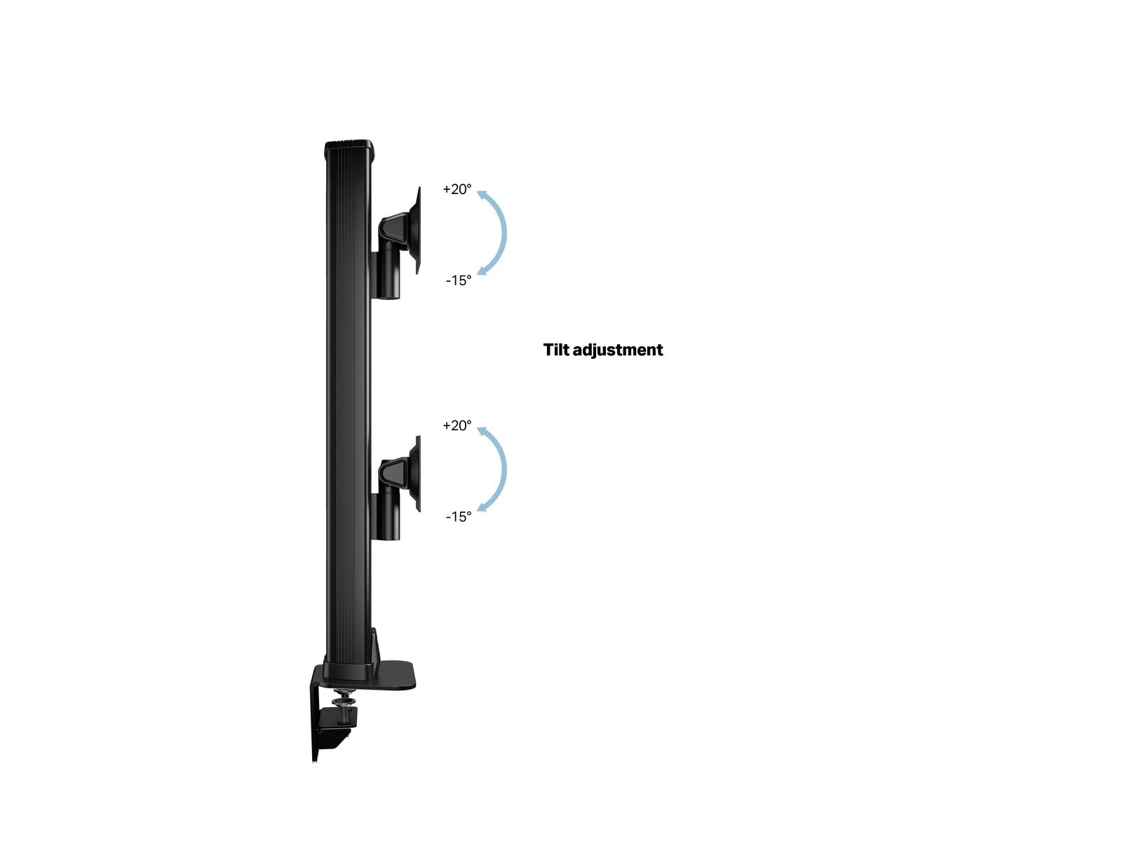 Multibrackets M VESA Deskmount HD Dual Vertical Monitor Arm for 32"–57" Ultrawide Monitors | 7350105210556