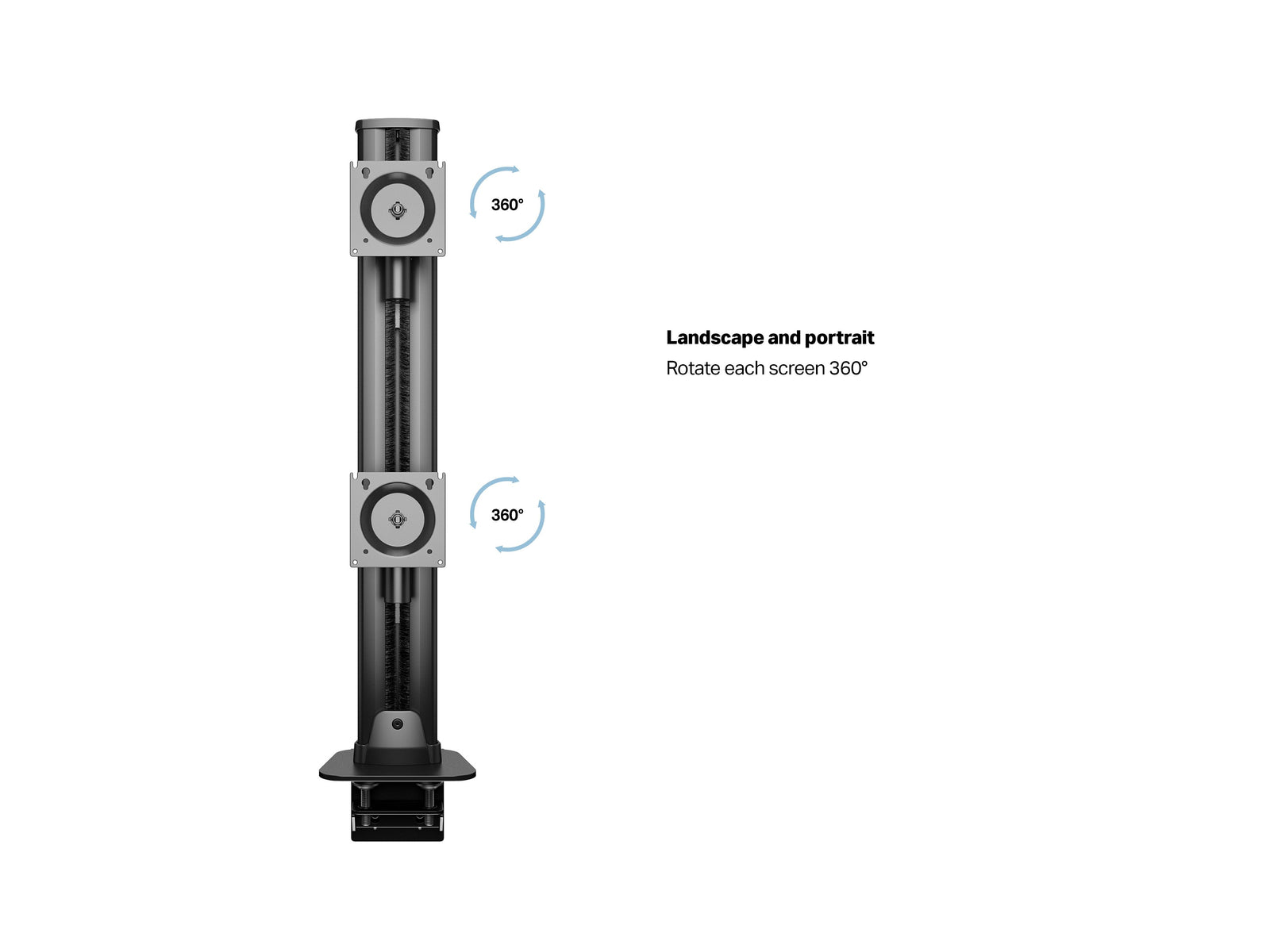 Multibrackets M VESA Deskmount HD Dual Vertical Monitor Arm for 32"–57" Ultrawide Monitors | 7350105210556